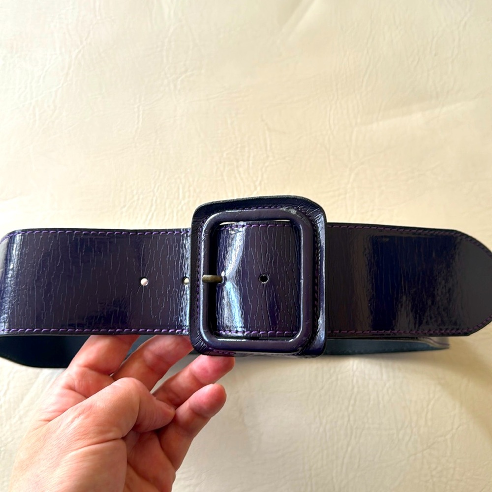 Max & Co purple leather belt size small